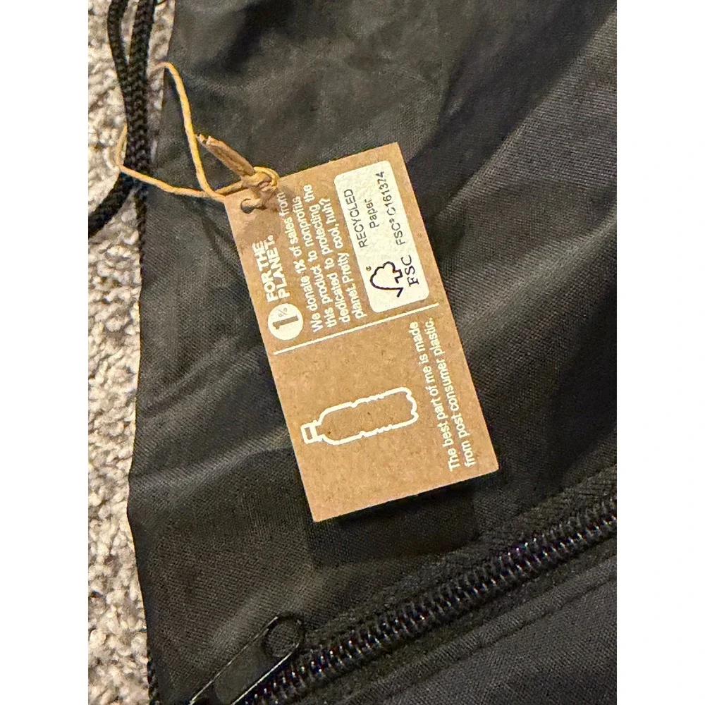 QuikTrip Drawstring Backpack Unisex OS Black QT Logo Recycled Cinch Bag Zipper